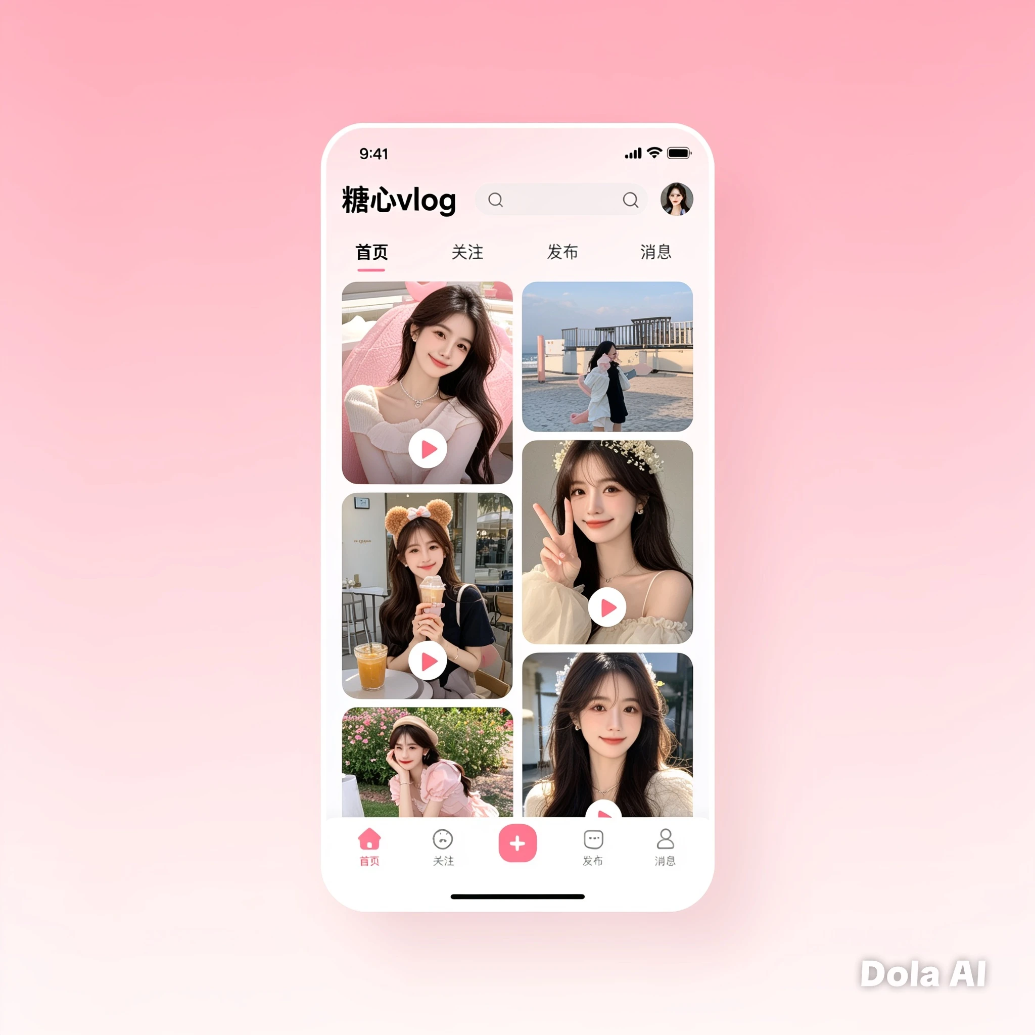 糖心Vlog移动端生活记录界面